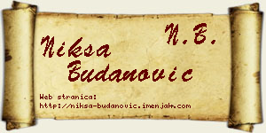Nikša Budanović vizit kartica